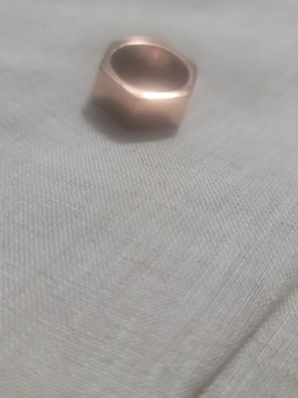 Polished Rose Gold Bolt Band Ring